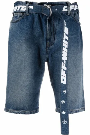 OFF-WHITE Belted denim shorts