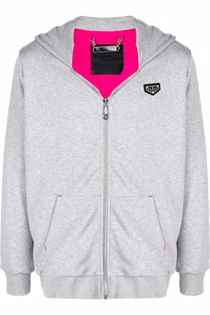 Philipp Plein Logo-patch zip-up hoodie