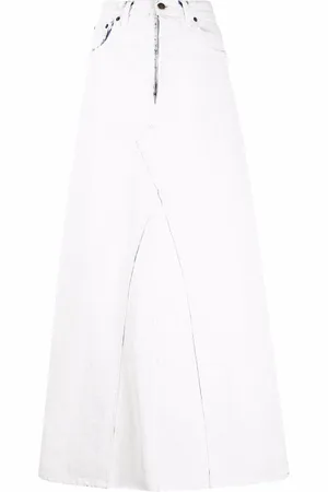 Maison Margiela High-waisted denim maxi skirt