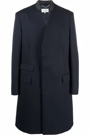 Maison Margiela Collarless mid-length coat
