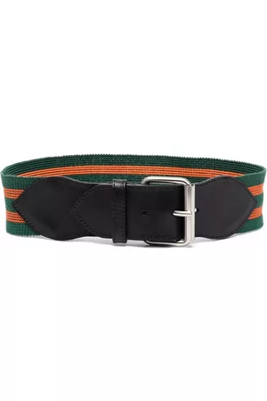 Serafini Striped buckled belt