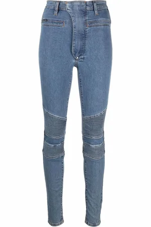 Philipp Plein Iconic high waist biker jeans