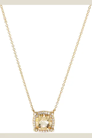David Yurman 18kt yellow Petite Chatelaine citrine and diamond necklace