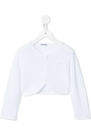 Familiar Open-knit cotton cardigan