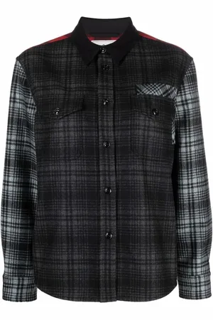Woolrich Plaid-print colour-block shirt