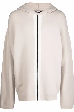 Palm Angels Striped knit hoodie