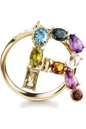 Dolce & Gabbana 18kt yellow Rainbow Alphabet R ring