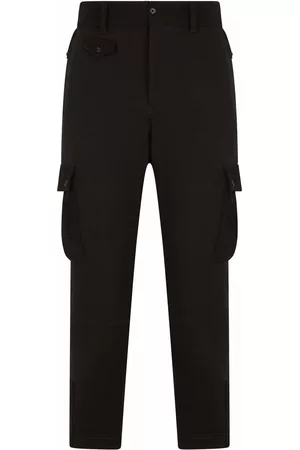 Dolce & Gabbana Homem Calças Cargo - Mid-rise wool cargo trousers