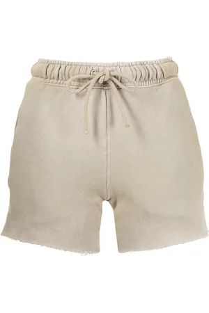 Cotton Citizen Faded raw-cut track shorts
