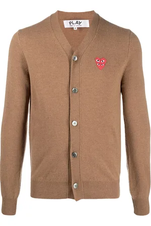 Comme des Garçons Embroidered logo-patch cardigan