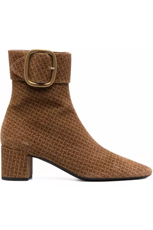 Saint Laurent Mulher Botas - Woven pattern print boots