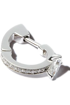 Repossi 18K white gold Serti Sur Vide diamond earring