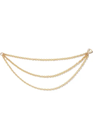 Maria Tash 18kt yellow 76mm triple chain charm