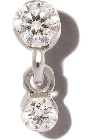 Maria Tash 18kt white gold diamond dangle single earring