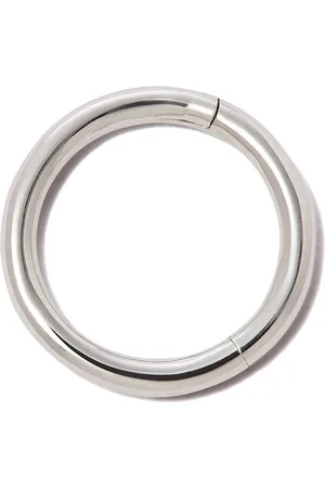 Maria Tash 18kt white gold plain single hoop earring