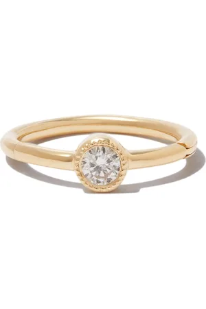 Maria Tash 18kt yellow Scalloped Diamond clicker earring
