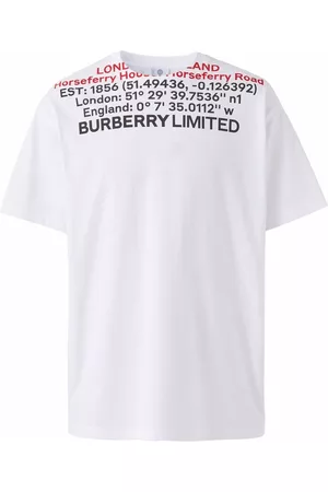 Burberry Homem T-shirts & Manga Curta - Location-print T-shirt
