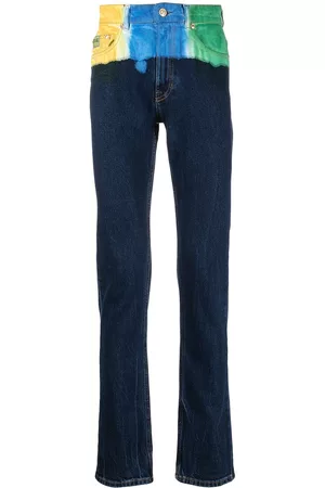 VERSACE Homem Calças de ganga Slim - Colour-block slim-fit jeans