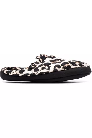 Ganni Mulher Pantufas - Leopard-print slippers