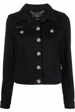 Philipp Plein Logo-plaque denim jacket