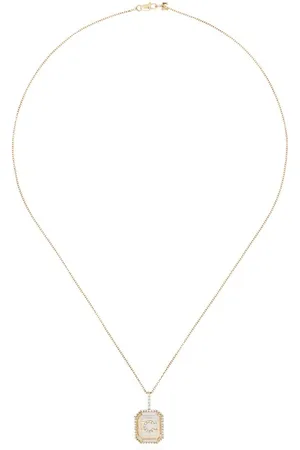 Mateo 14kt C initial necklace