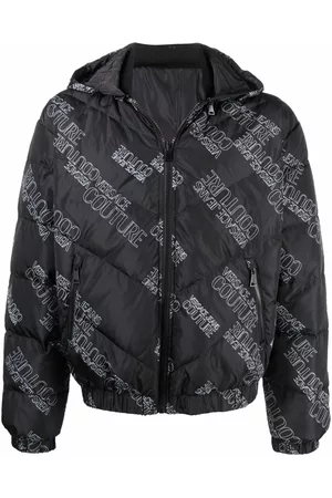 VERSACE Homem Casacos de Penas & Acolchoados - Logo-print padded coat