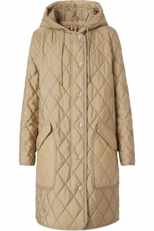 Burberry Diamond-quilted hooded coat