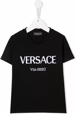 VERSACE Menino T-shirts & Manga Curta - Logo-print round-neck T-shirt