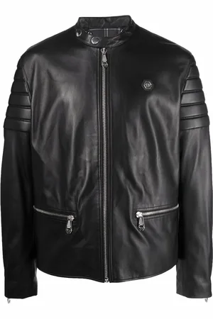 Philipp Plein Doberman-print moto jacket