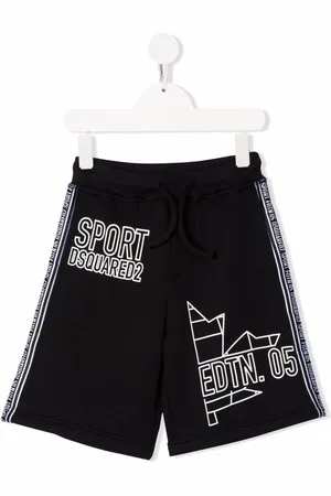 Dsquared2 Slogan-print drawstring track shorts