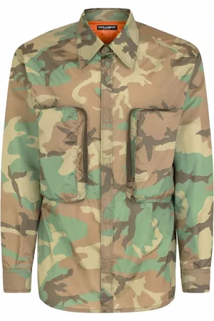 Dolce & Gabbana Homem Formal - Camouflage-print shirt