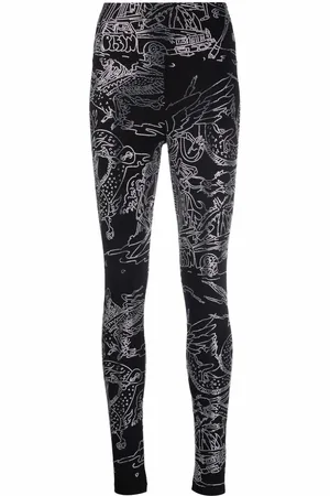 Philipp Plein Tattoo-print embellished leggings