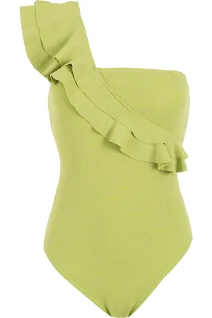 CLUBE BOSSA Ruffle-trimmed one-shoulder swimsuit