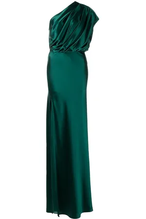 Michelle Mason Asymmetric open back gown