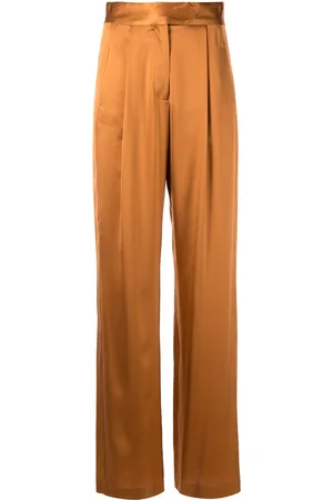 Michelle Mason Wide-leg silk satin trousers