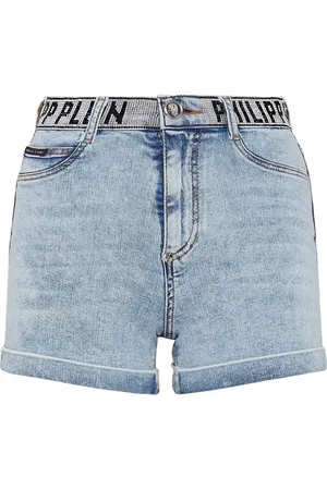 Philipp Plein Logo-waistband denim shorts
