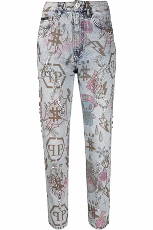 Philipp Plein Tattoo-monogram boyfriend jeans