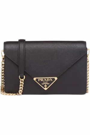 Prada Triangle logo-plaque crossbody bag