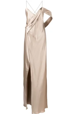 Michelle Mason Silk cowl back gown