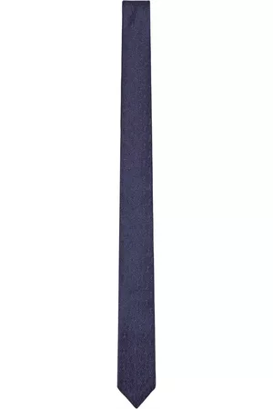 Saint Laurent Homem Laços de Colarinho - Monogram pattern silk tie