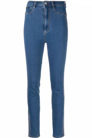 Philipp Plein High Waist crystal jeggings