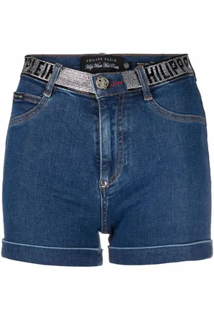 Philipp Plein Logo-embellished denim shorts