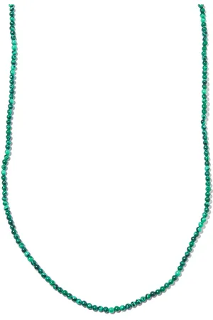 LUIS MORAIS 14kt yellow malachite beaded necklace