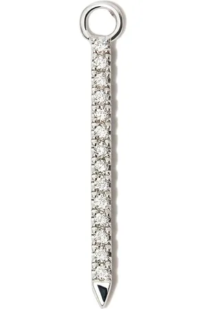 Maria Tash 18kt white gold Eternity Bar sapphire and diamond charm
