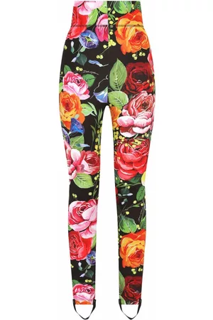 Dolce & Gabbana Floral-print high-waisted leggings
