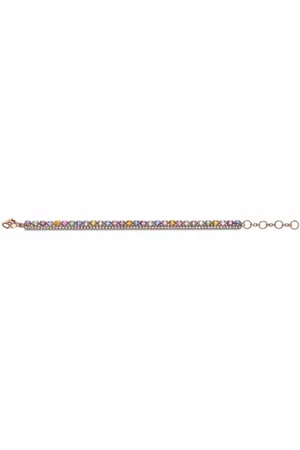 Pragnell 18kt rose gold rainbow sapphire and diamond bracelet