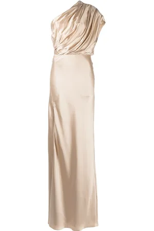 Michelle Mason Asymmetric open back gown