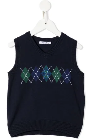 Familiar Argyle knit sleeveless sweater