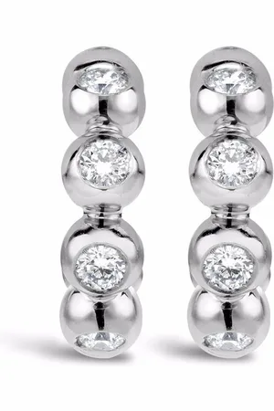 Pragnell 18kt white gold Bohemia diamond hoop earrings