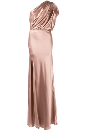 Michelle Mason Asymmetric open back gown